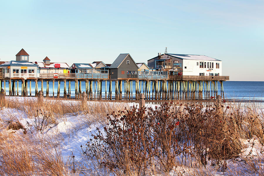 Winter at Old Orchard Beach Photograph by Eric Gendron