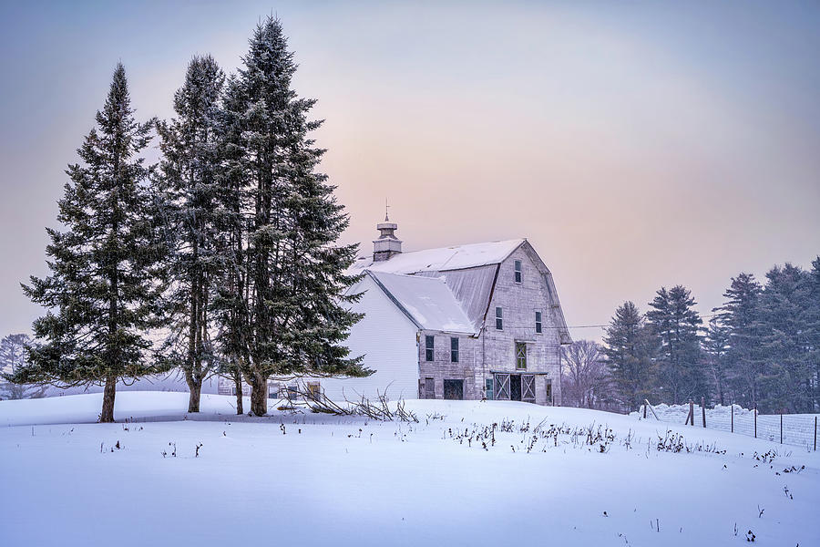 Winter Photograph - Winter at the Barn by Rick Berk