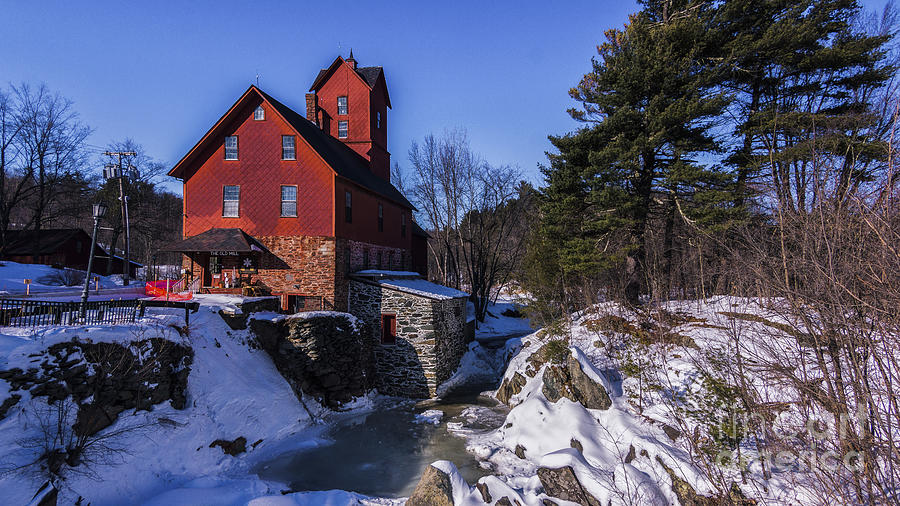 Winter at the Chittenden Mills Photograph by New England Photography