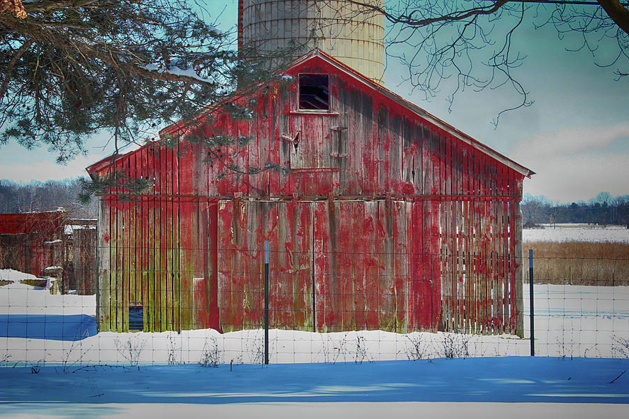 Winter Barn 051422 Photograph by Mary Bedy