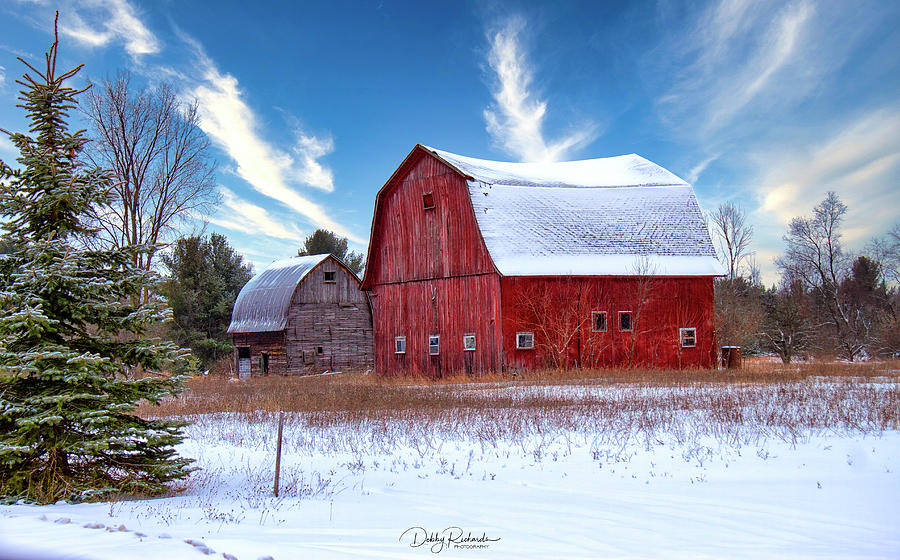 Winter Barns Photograph by Debby Richards