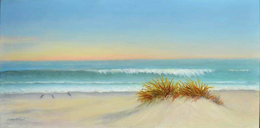 Winter Beach Day Painting by Audrey McLeod