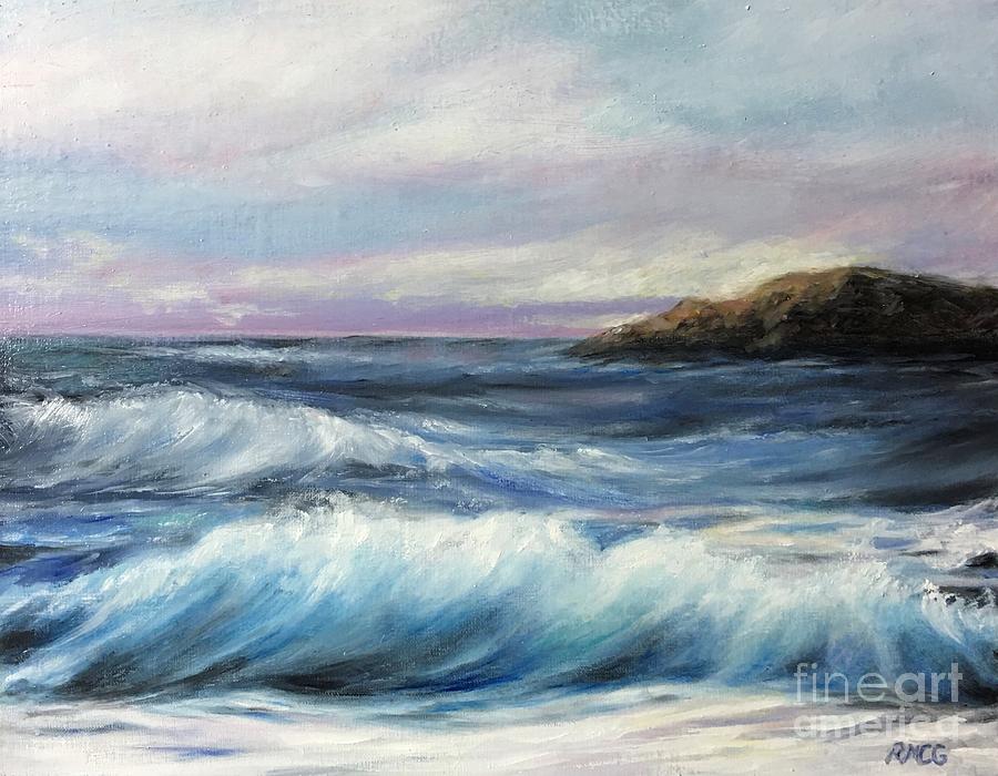 Winter Beach Painting by Rose Mary Gates