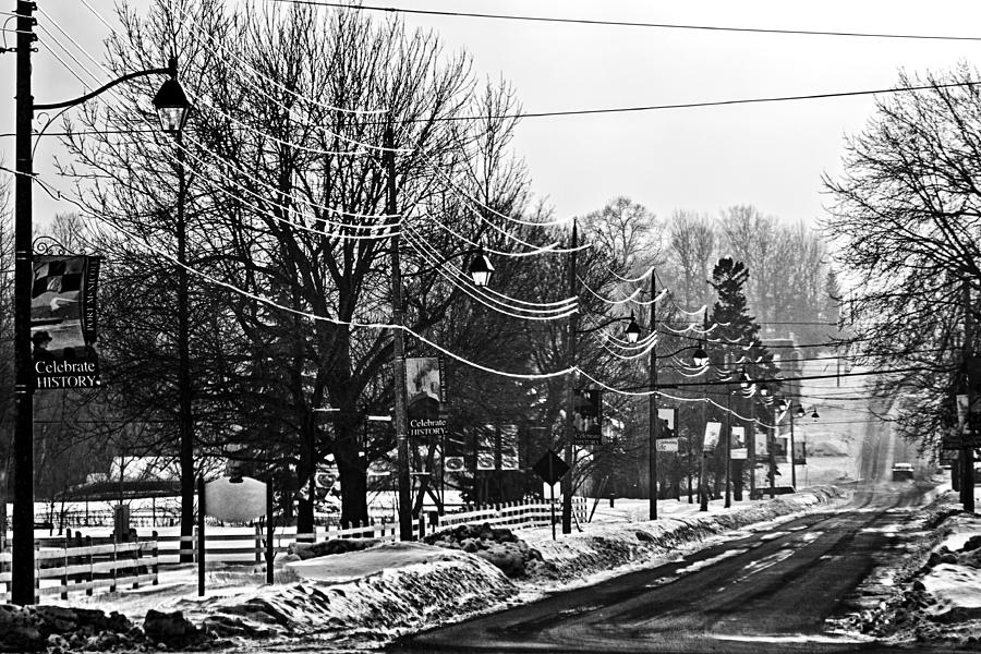 Winter beautiful - Black and White Photograph Photograph by Tatiana Travelways