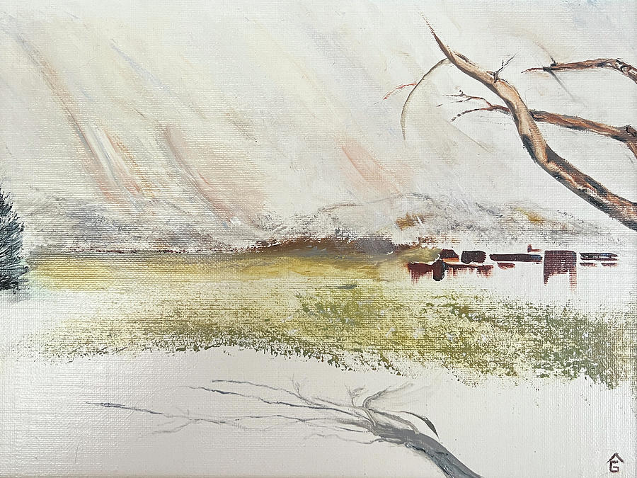 Winter Birch Painting by Glory Ann Penington