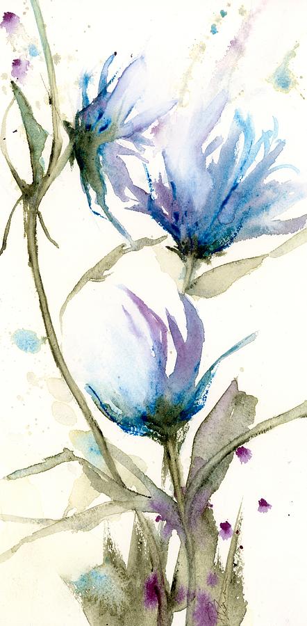 Winter Blooms #1 Painting by Dawn Derman