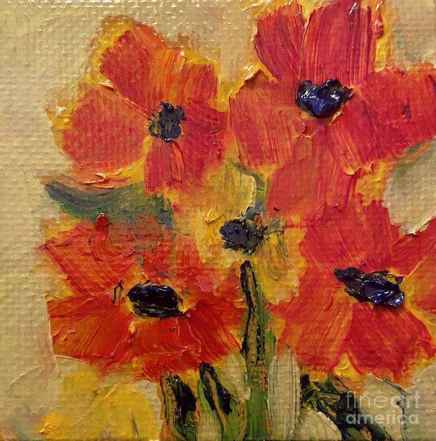 Winter Blooms 2 Painting by Sherry Harradence