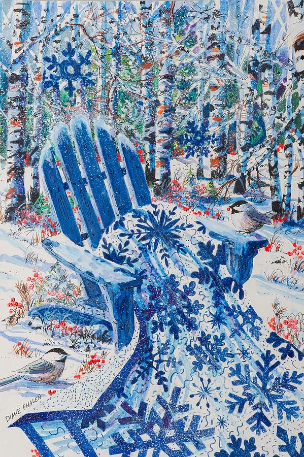 Winter Blues Painting by Diane Phalen