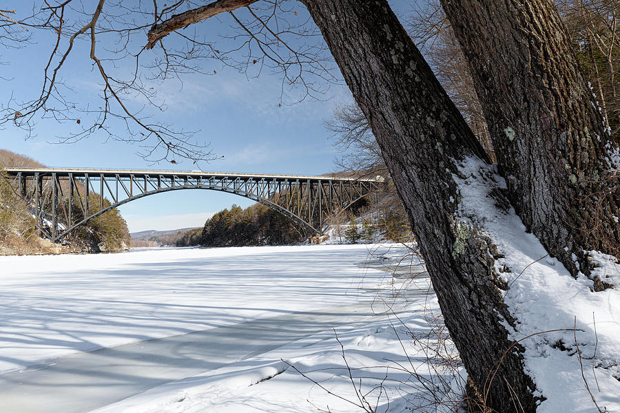 Winter bridge Photograph by Brian Hale
