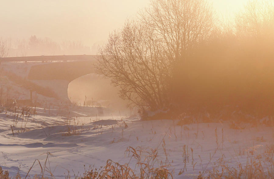 Winter Photograph - Winter Bridge On A Cold Dawn by Phil And Karen Rispin