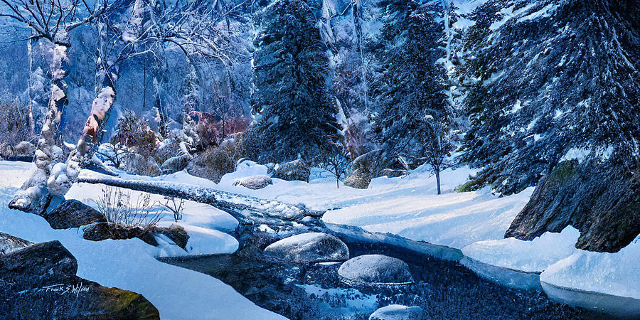 Winter Brook D Digital Art by Frank Wilson