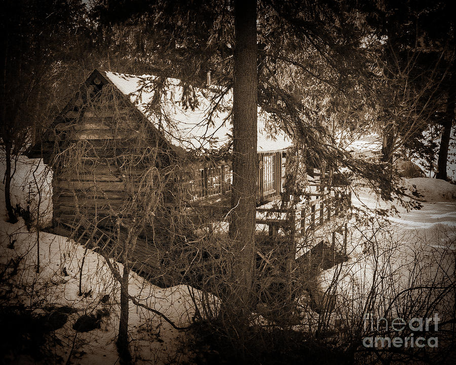 Winter Cabin Digital Art by Kirt Tisdale