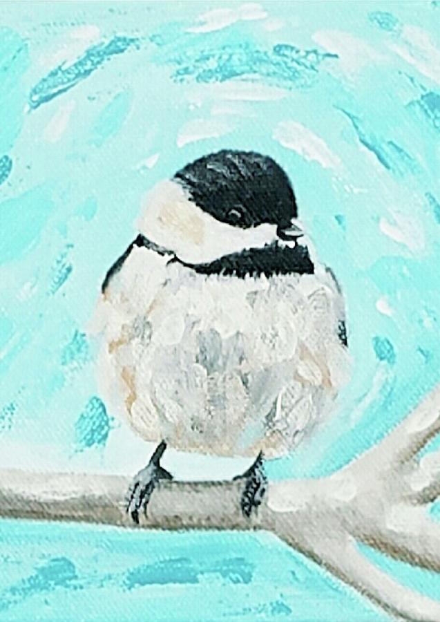 Winter Chickadee Painting by Alexis King-Glandon