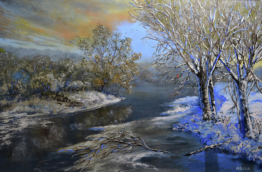Winter Colors Painting by Michael Mrozik