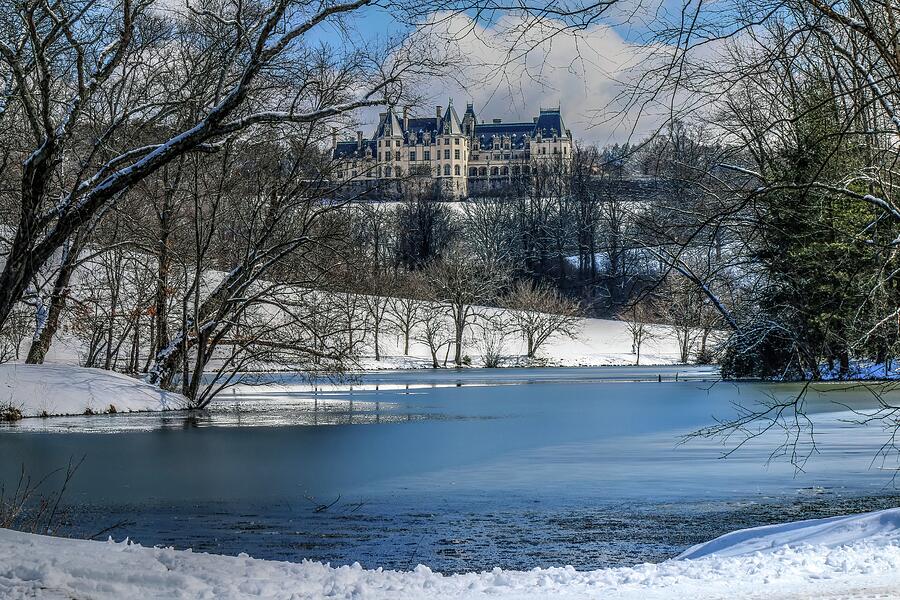 Winter Comes To The Biltmore Mansion On The Hill Photograph by Carol Montoya
