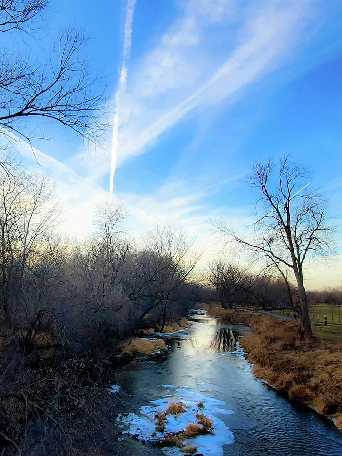 Winter Contrails Photograph by Andrea Whitaker
