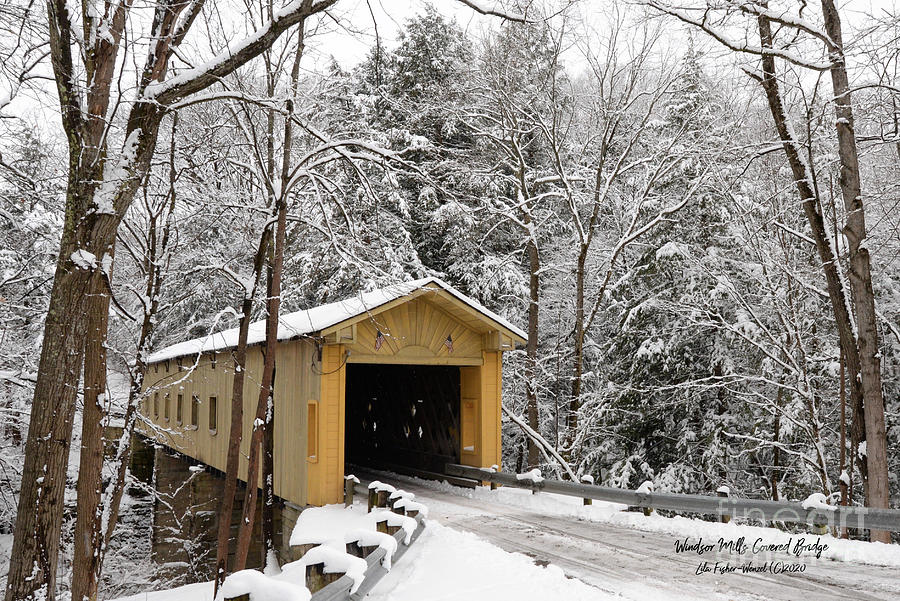 Winter Covered Bridge Photograph by Lila Fisher-Wenzel