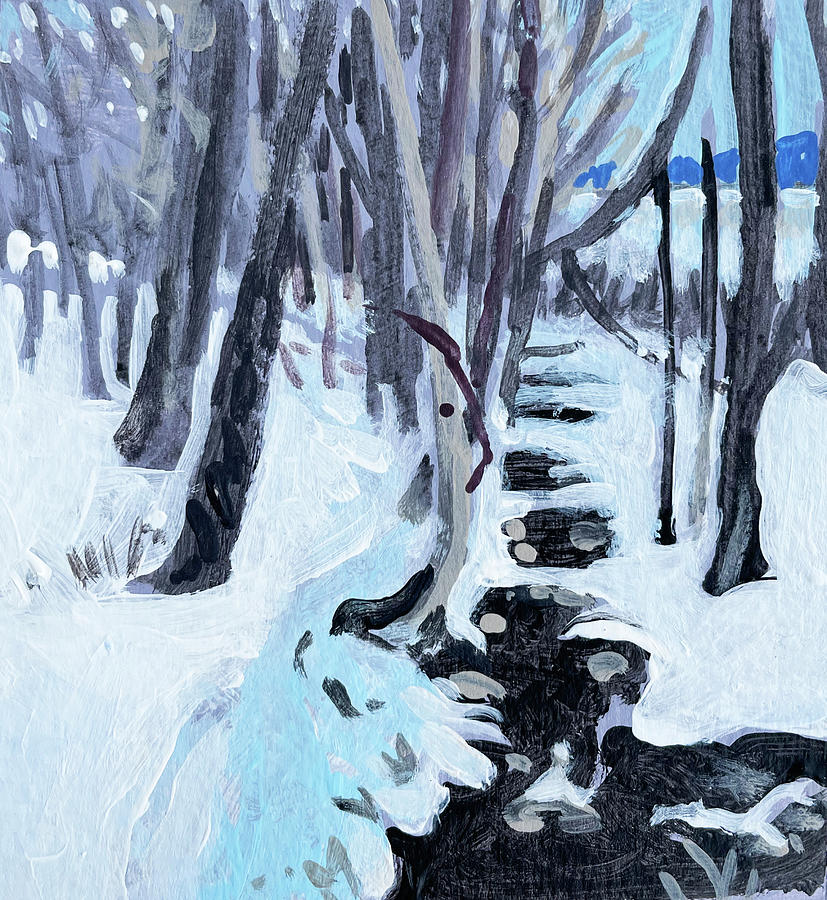 Winter Creek  Painting by Tilly Strauss