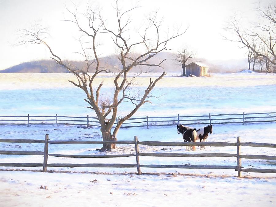 Winter Day in the Country Mixed Media by Lori Deiter