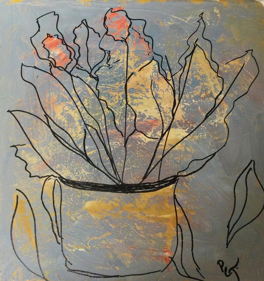 Flower Painting - Winter Day Sketch by Patricia Clark Taylor