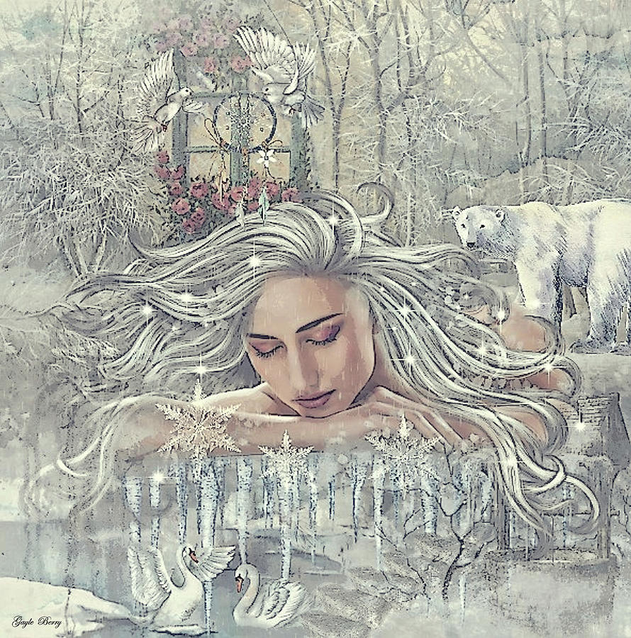 Winter Mixed Media - Winter Dreams 0044 by Gayle Berry