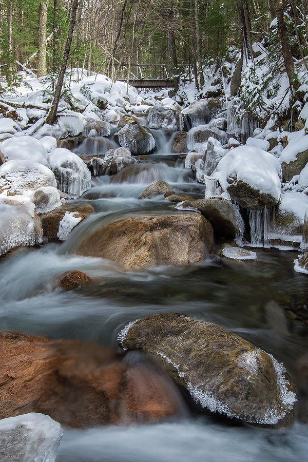 Winter Falling Waters Photograph by White Mountain Images