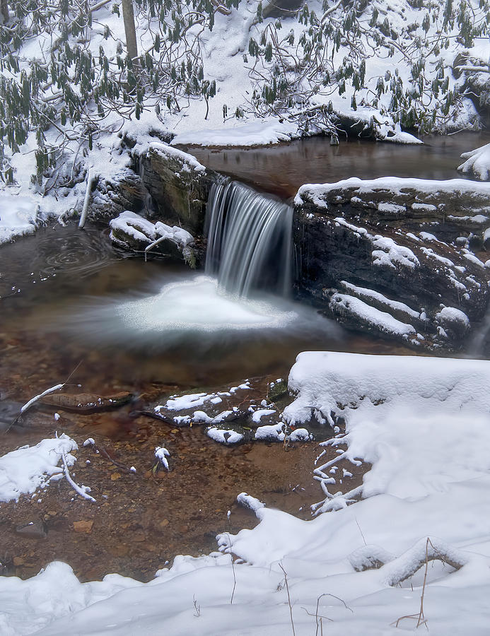 Winter Falls Photograph by Bill Chambers