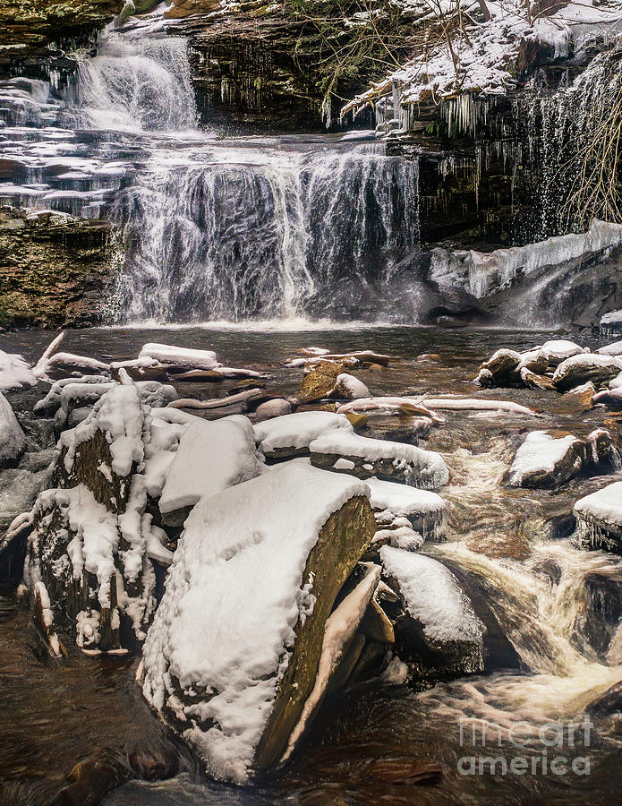 Winter Falls in Ricketts Photograph by Nick Zelinsky Jr