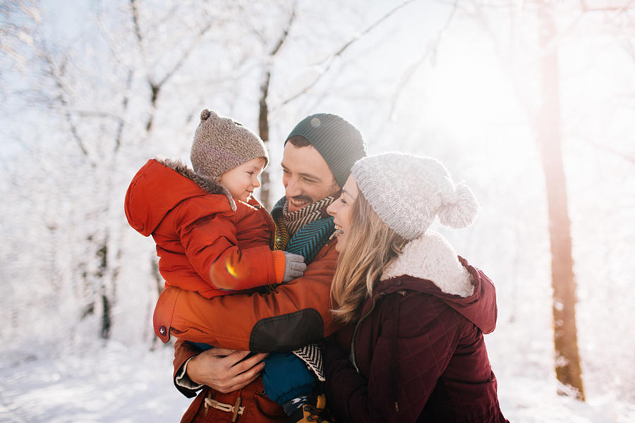 Winter family portrait Photograph by AleksandarNakic
