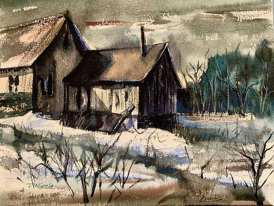 Winter Farm Painting by Anthony DiNicola