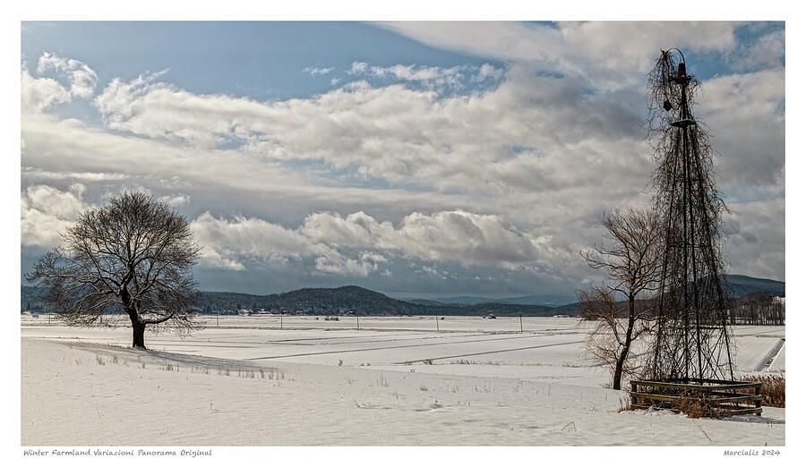 Winter Farmland Variazioni Panorama Original The Signature Series Photograph by Angelo Marcialis