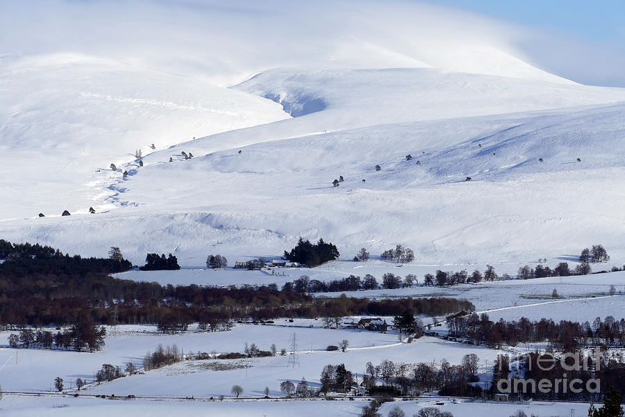 Deep Winter - Farms below Ben Rinnes  Photograph by Phil Banks