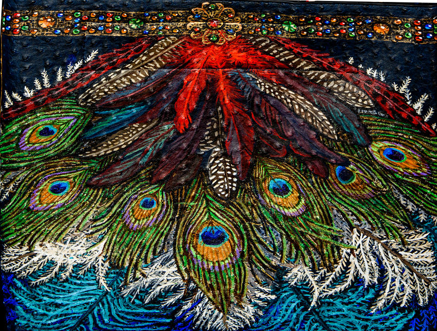 Winter Feathers Painting by Bonnie Siracusa