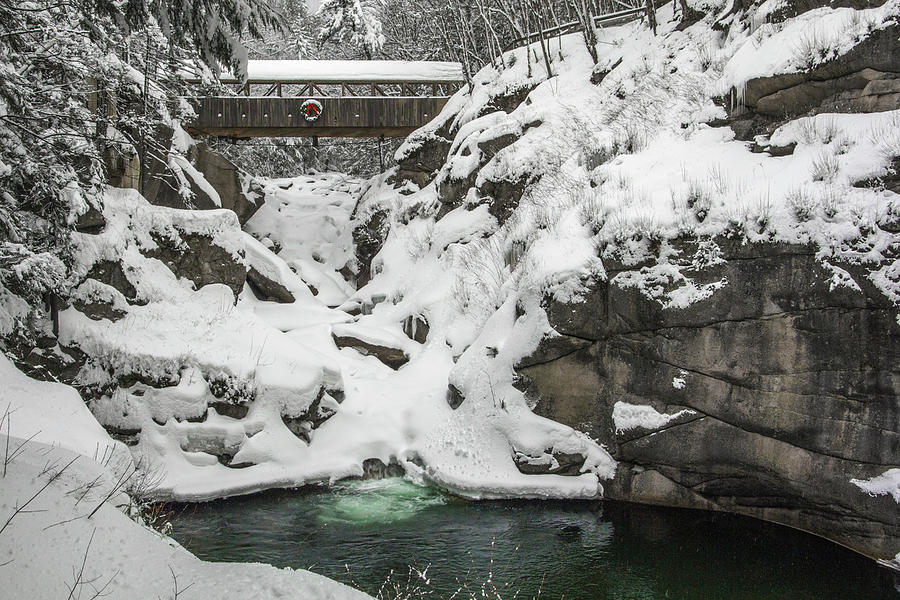 Winter Flume Pool 2 Photograph by White Mountain Images