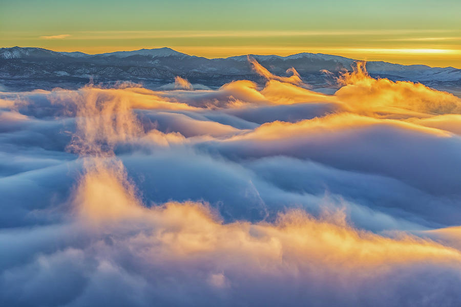 Winter Fog Above Carson Valley Photograph by Marc Crumpler