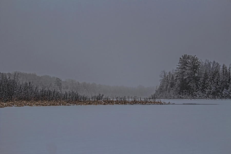 Winter Fog Over Rice Lake Photograph by Dale Kauzlaric