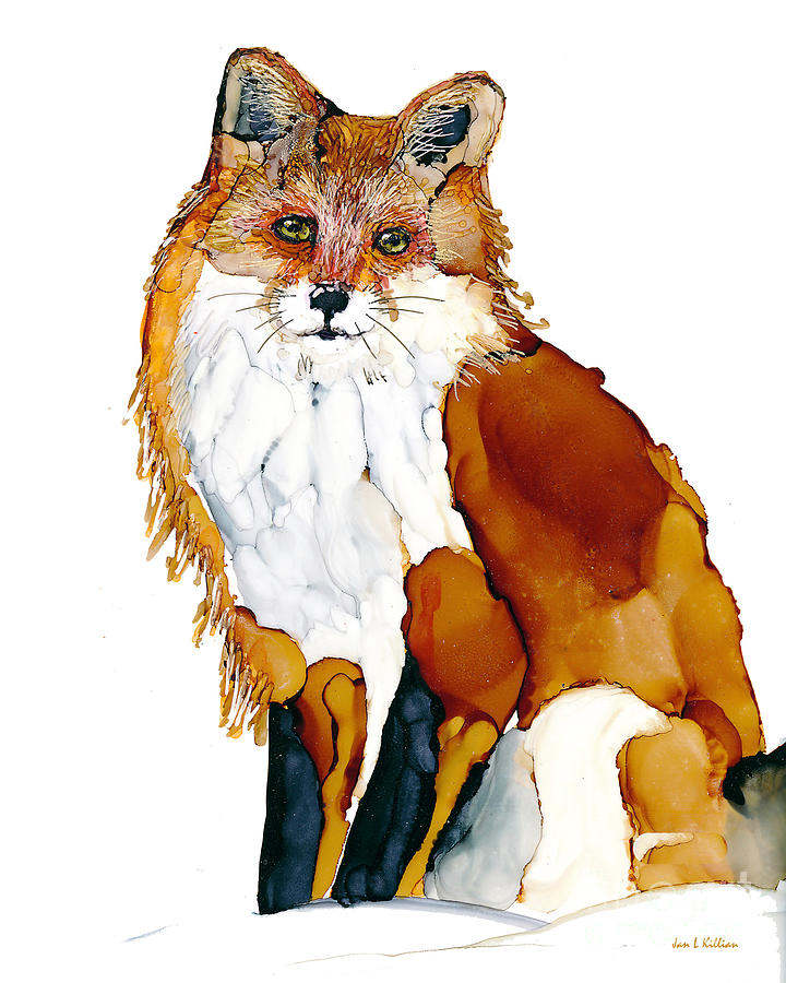 Winter Fox Painting by Jan Killian