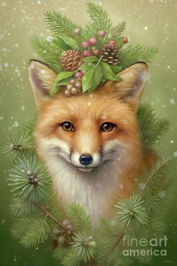 Winter Fox Painting by Tina LeCour
