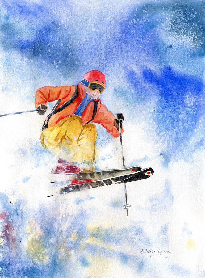 Winter Fun 2 Painting by Melly Terpening