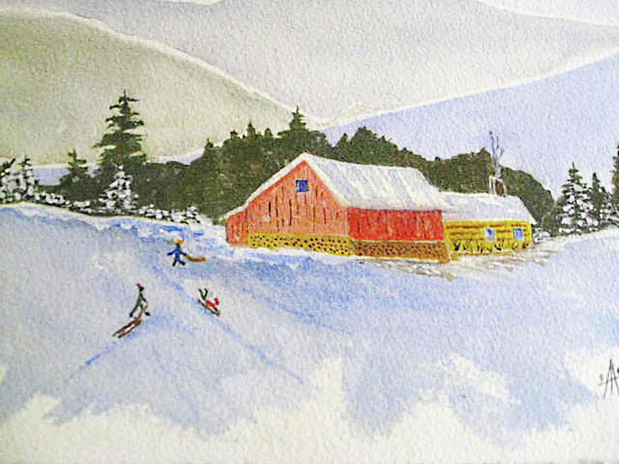 Winter Fun Painting by Stacey Carlson