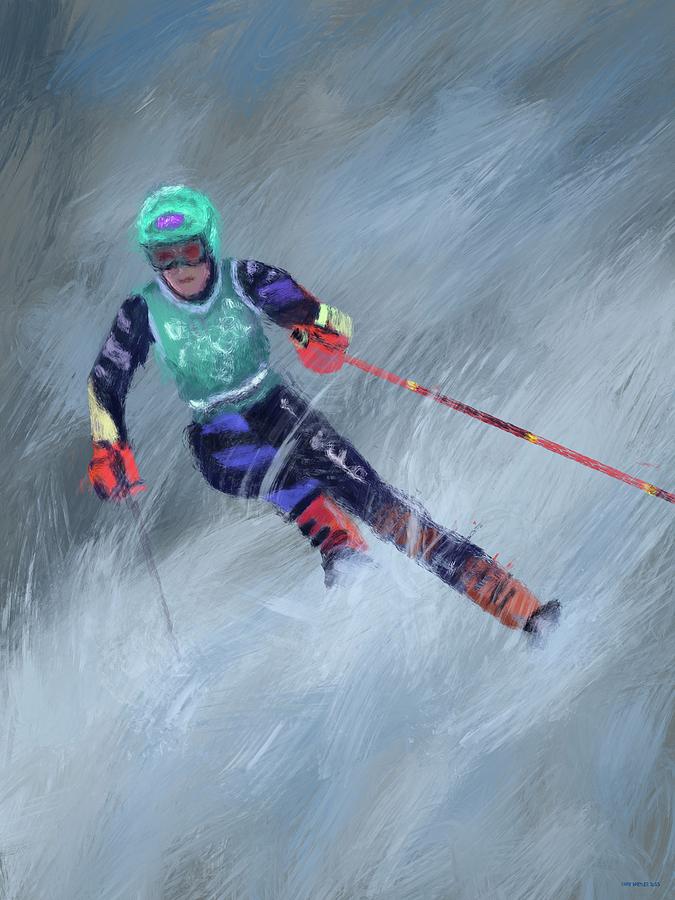 Winter Games Skiing Digital Art by Larry Whitler Fine Art America