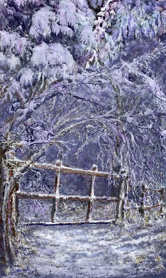 Winter Digital Art -  Winter Gateway by Marilyn Cullingford