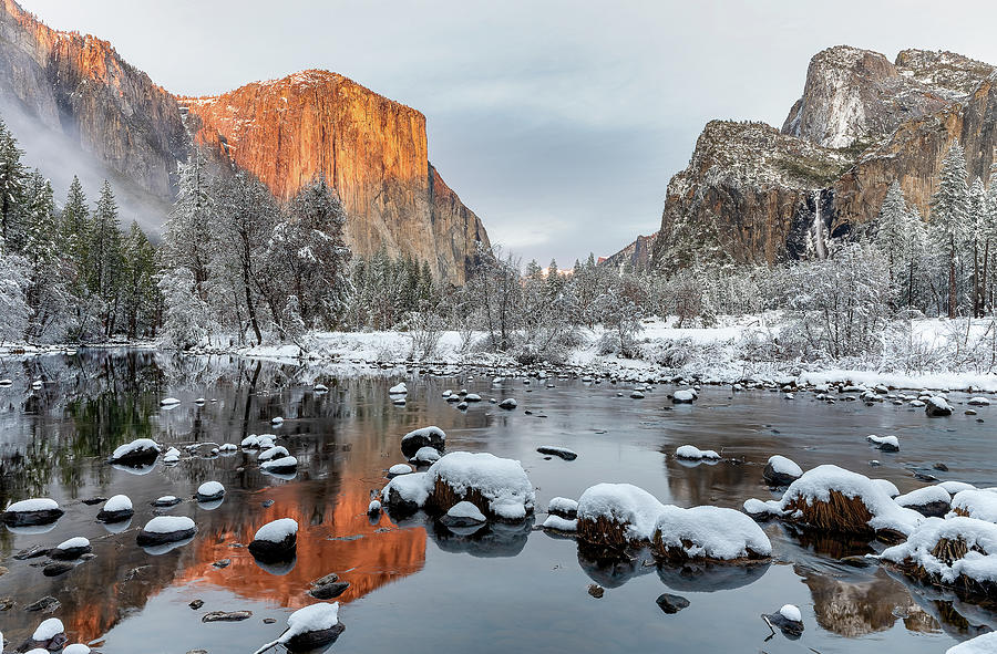 Winter Glow At Sunset On El Capitan Yosemite National Park