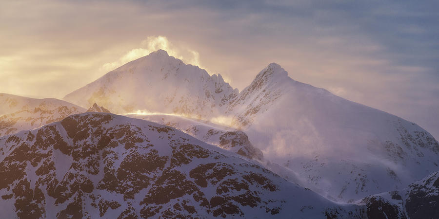 Mountain Photograph - Winter Gold by Tor-Ivar Naess