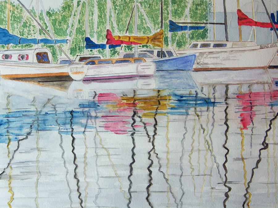 Winter Harbor in Guntersville Painting by Larry Wright