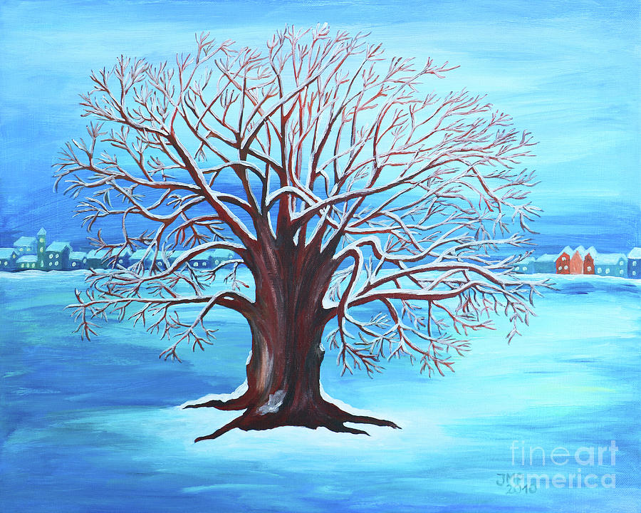Winter Has Arrived Painting by Jutta Maria Pusl