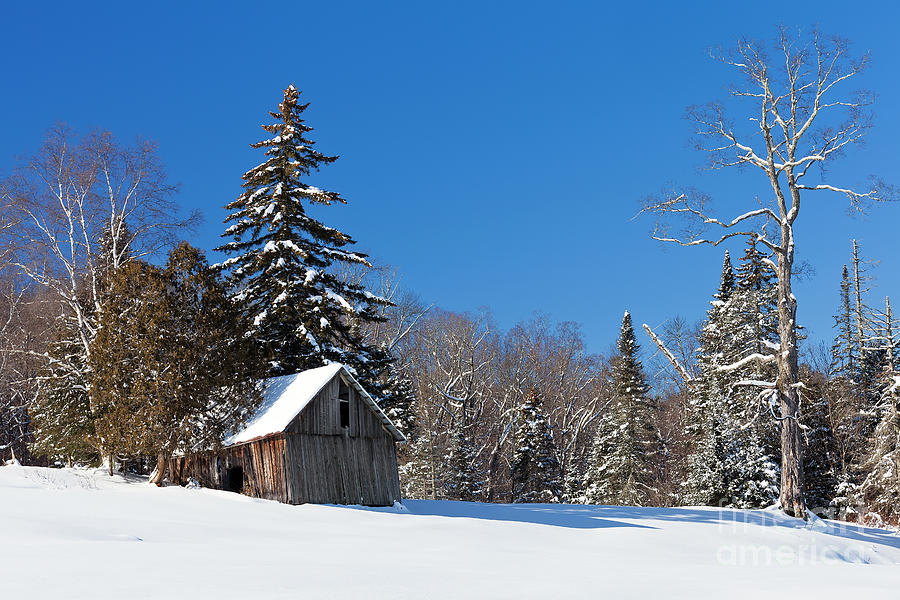 Winter Hay Barn Photograph by Alan L Graham
