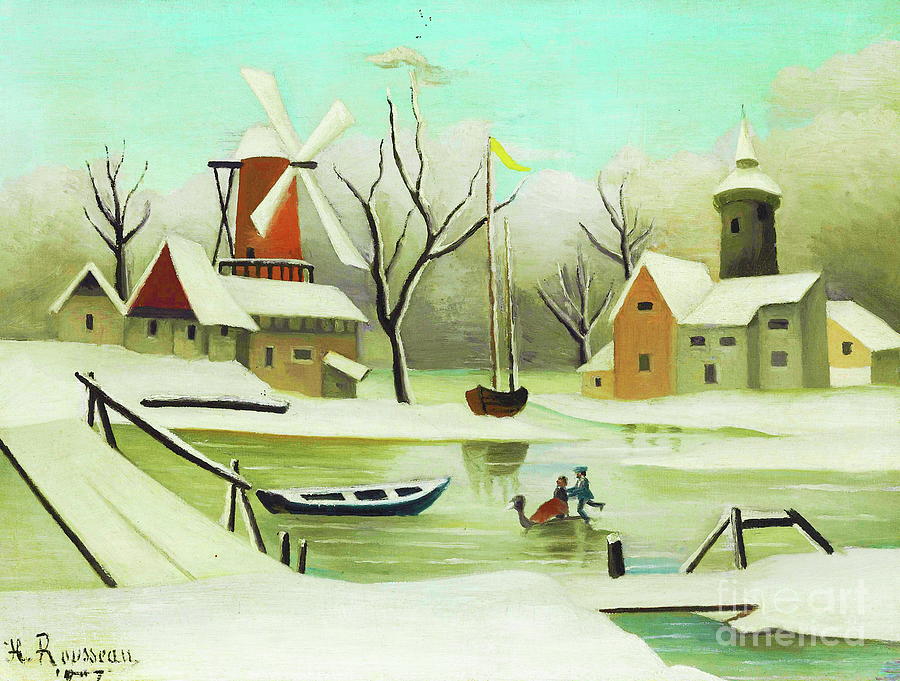 Winter Painting by Henri Rousseau
