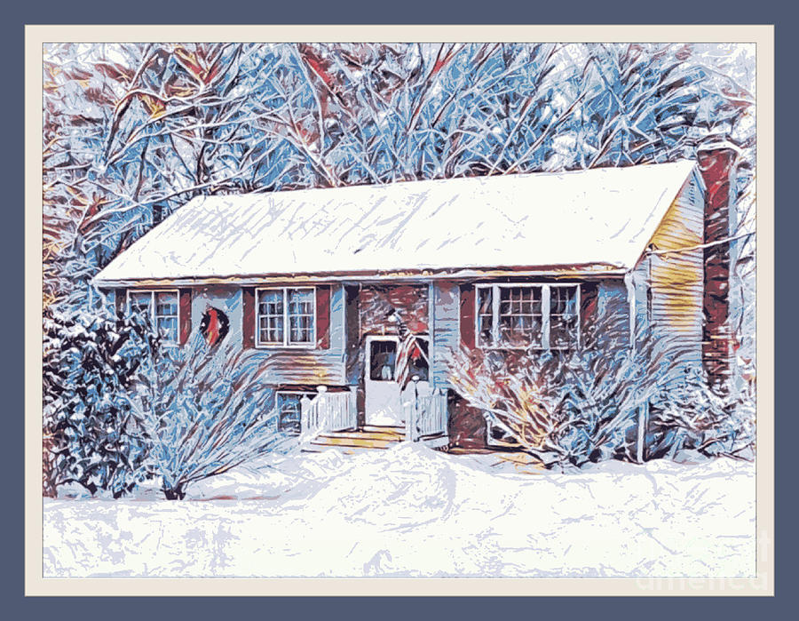 Winter Home Art Matted Photograph