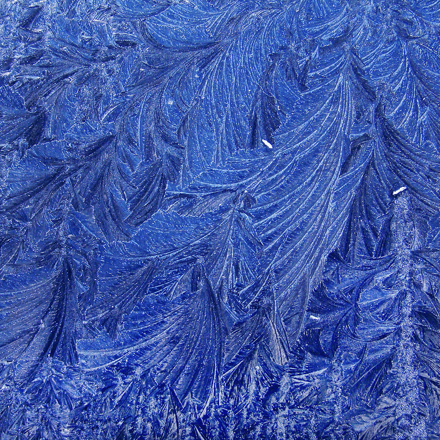 Winter Hue Of Frozen Blue Painting by Beautiful Nature Prints